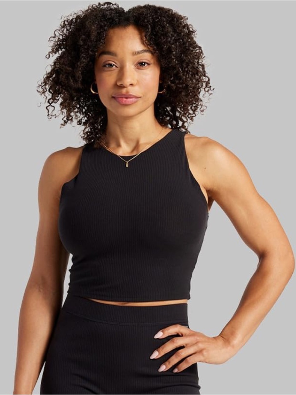 NWT BYLT Rib High-Neck Longline Bra
